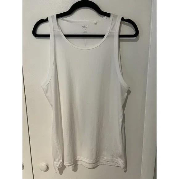 DSG Men's‎ Tank Top Pure White Size Small Running Training Gymwear Activewear
