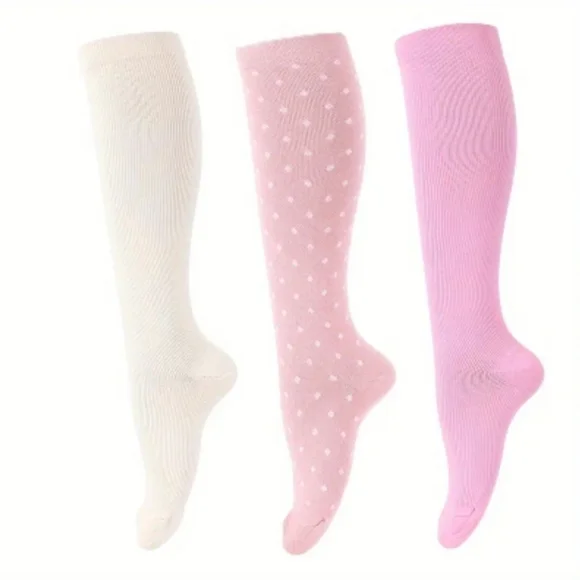 Pink Pastel Compression Socks