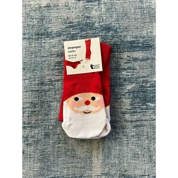 Stromper Holiday Santa Socks Size 6.5 - 9