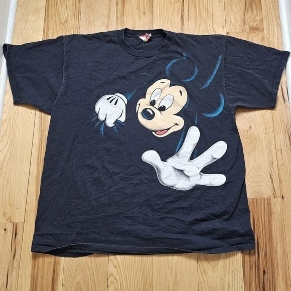 Mickey Mouse Double‎ Sided Big Face T Shirt OSFA Disney Designs VTG USA AOP
