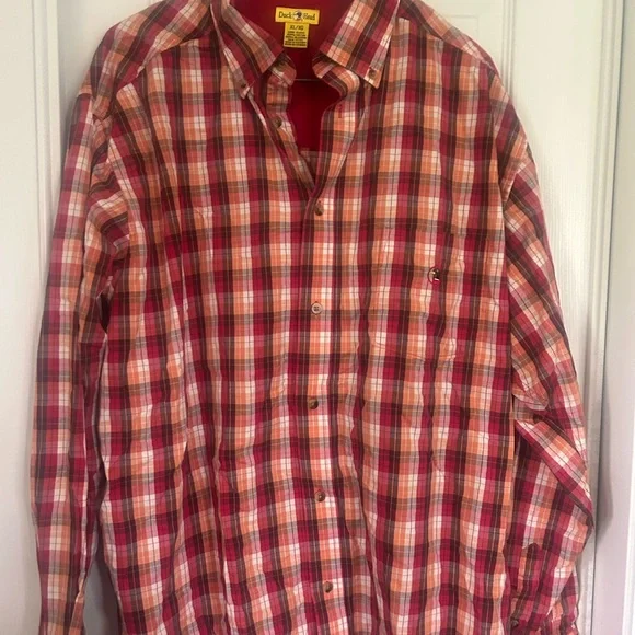 Duck Head Red‎ Plaid Casual Button Down Shirt