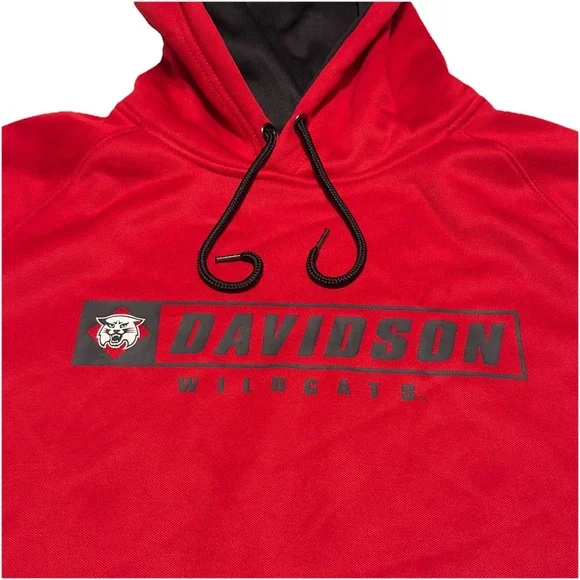 Davidson Wildcats Colosseum Active Hooded‎ Sweatshirt Men Medium Red Logo