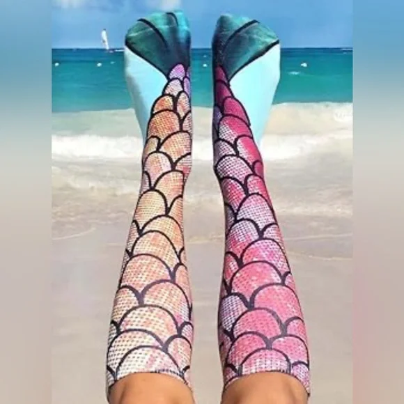 Living Royal Mermaid Scale Tall Socks