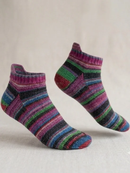 Quirky birki ankle Sox handcrafted merino wool 7-8.5