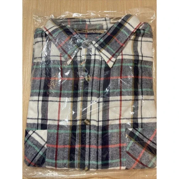 VTG New Big Mac Workwear Blue Flannel Plaid Men's 3XLT With Pockets‎