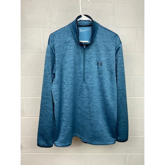 Under Armour Pullover 1/4‎ Zip Long Sleeve Training Top Athletic XL Blue