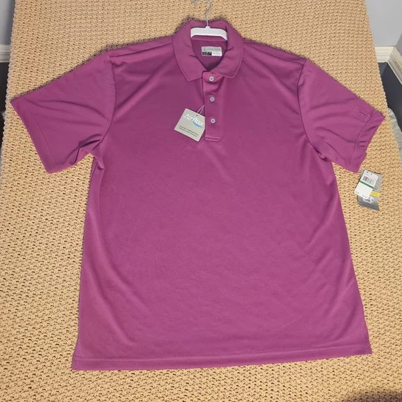 PGA Tour Airflux Bold Magenta‎ Polo Shirt NWT Size Large