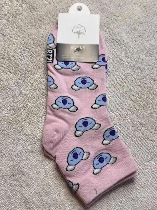BTS KOYA RM ankle socks pink one size shoe size 5-10
