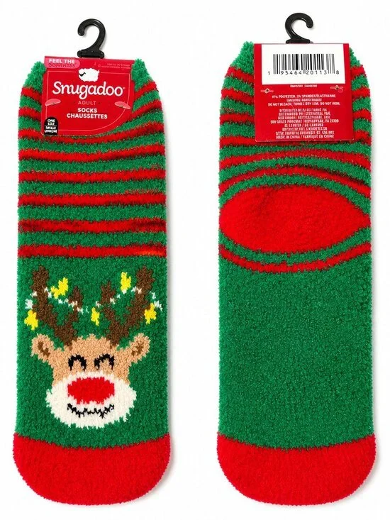 3/$12 💥🆕 Snugadoo Christmas Holiday Adult Socks Chaussettes | One Size | 7387