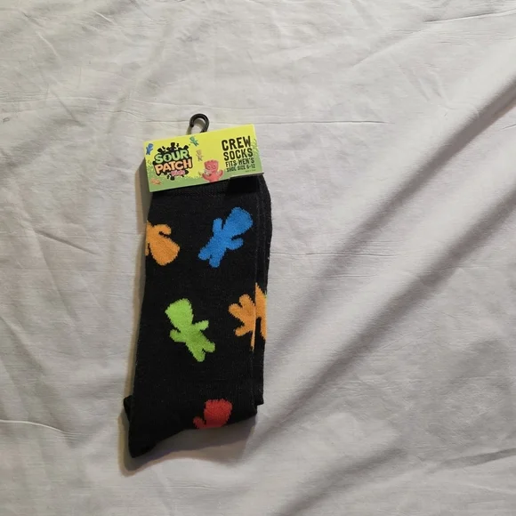Novelty 4/$25 Sour Patch Kids Candy Crew Socks 6-12 Unisex