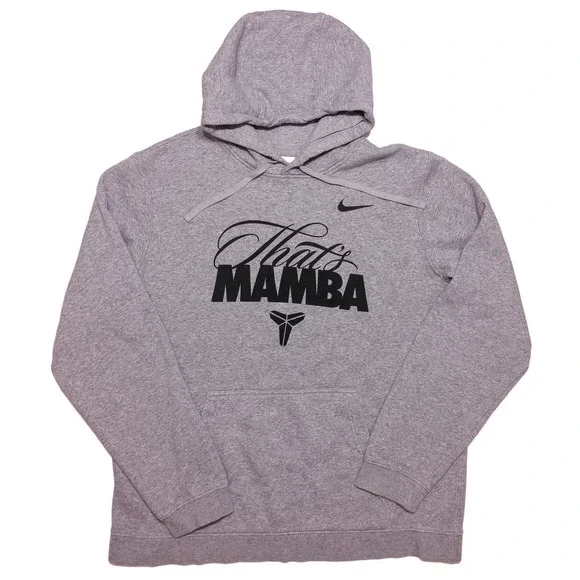 NIKE Kobe Bryant That's‎ Mamba Hoodie Jacket Cotton Blend Gray Men's XL