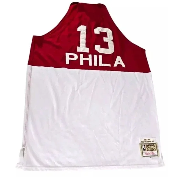 Mitchell Ness Mens 76ers Wilt‎ Chamberlain Jersey 1965 66 Size 56 or 3X