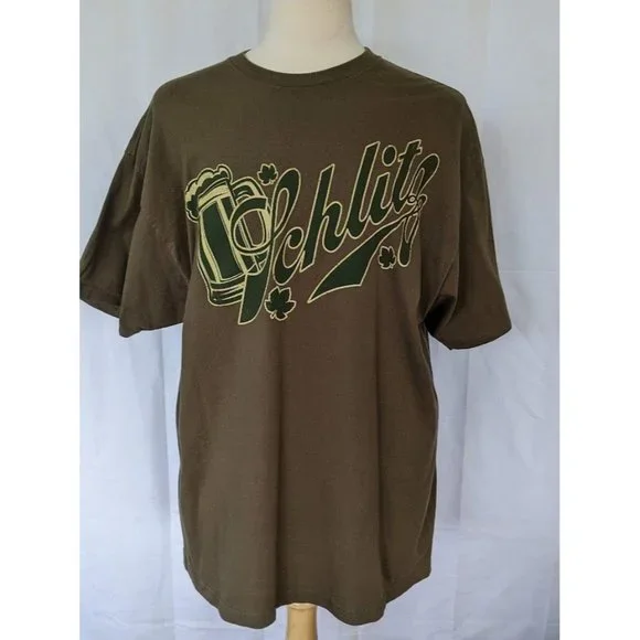 Men's Schlitz T Shirt Size XXL Beer‎ Pabst Brewing Company Red Bull Malt Liquor