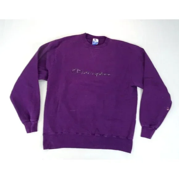 Vintage Champion Sweatshirt Mens Large Crewneck Pullover Script Logo USA Made‎