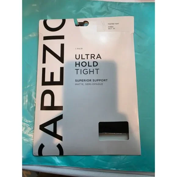 Capezio Ultra Hold Footed Tights, Black, 3X