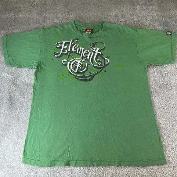 Vintage Y2K Element Skateboarding Nature Skater Logo Graphic T-Shirt Size‎ Large