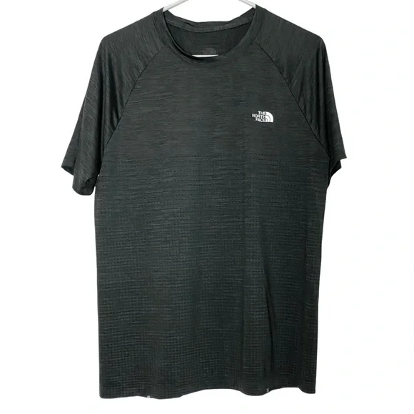 The North Face Flight Series Shirt Mens Size Large Gray Black Short Sleeve Crew