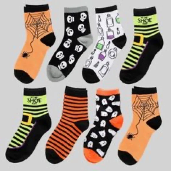 8pk Women's‎ Halloween Socks Bullseye's Playground
