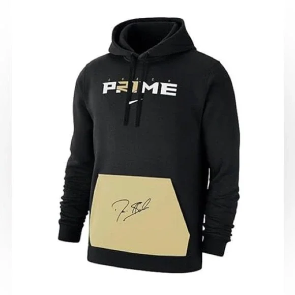 Nike‎ Men's Prime 2.0 Club Fleece Logo Pullover Hoodie, Large - Black NWT
