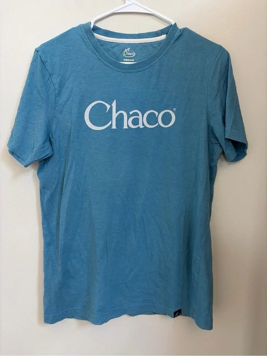Chaco Men's Teal Blue Logo Short Sleeve Tee
