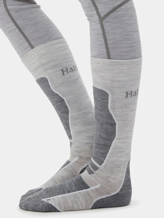 Halfdays Ski Merino Wool Knee-High Ski Performance Socks Gray size 6-8 US