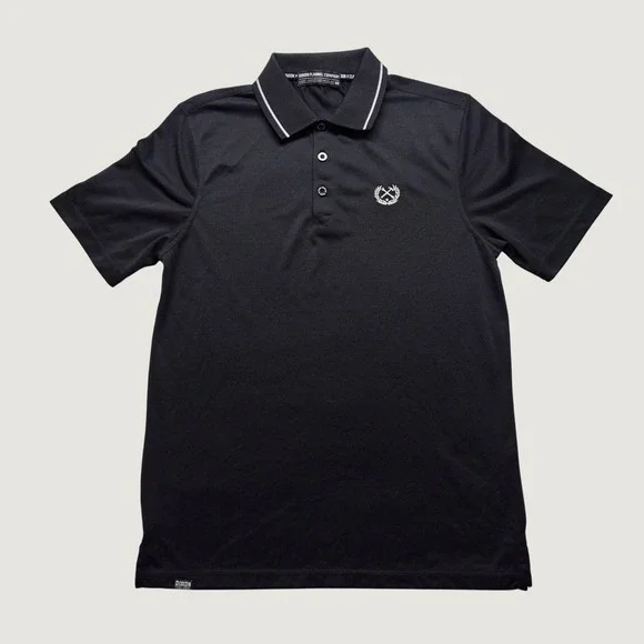 Dixxon Flannel Company Polo Shirt Mens M Black D-Sport Performance Excellent