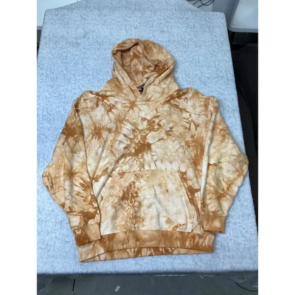 Chubbies The Glass Fractal Amber Tie‎ Dye Comfort Hoodie Mens Large Orange White