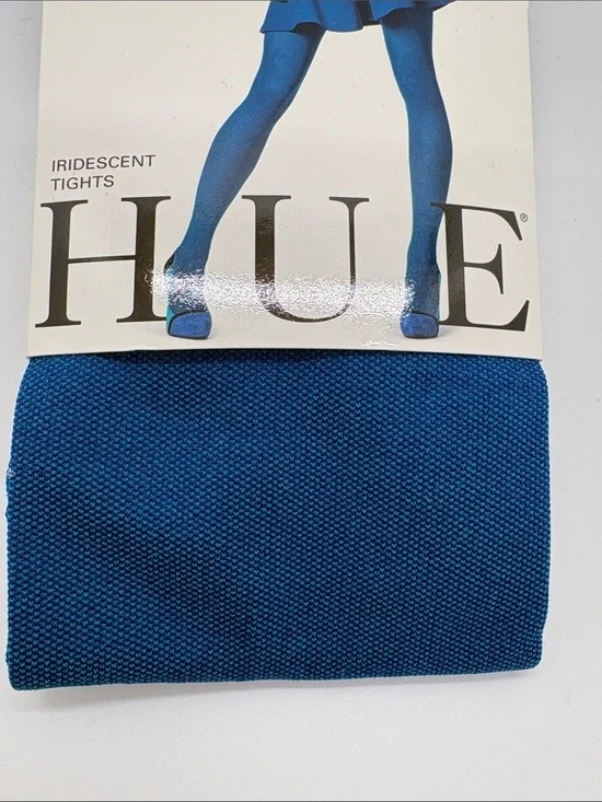 HUE Iridescent Tights in Teal