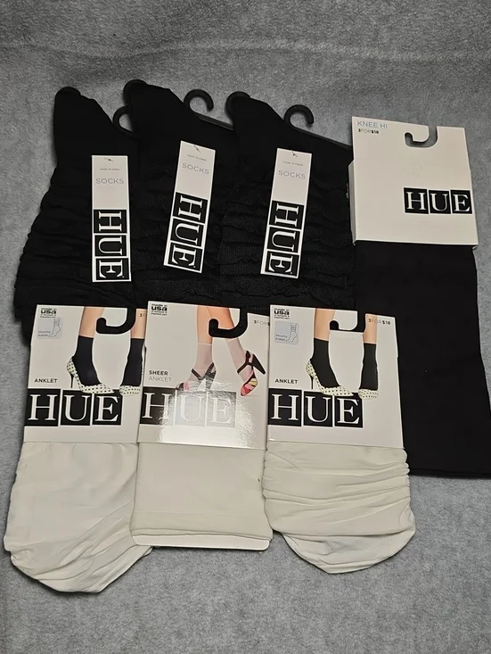HUE Women's Sock Assortment - Black & White Mix