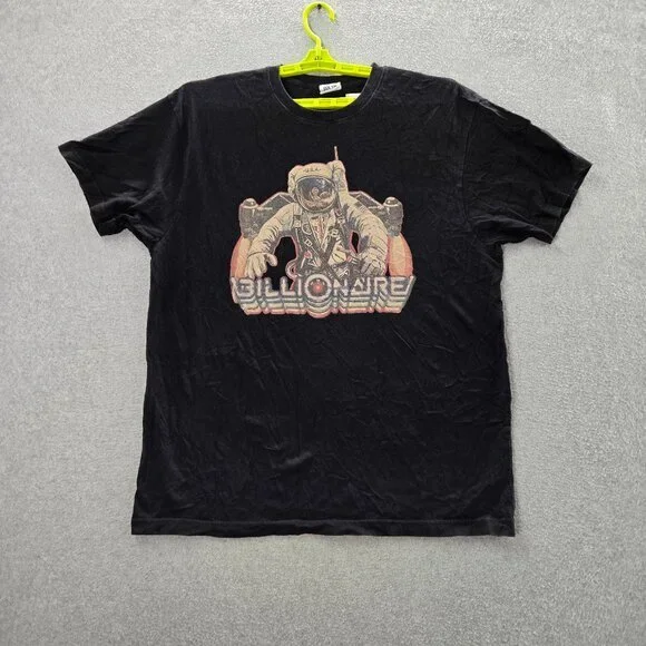 Billionaire Boys Club Men Shirt 2XL‎ Black Logo Astronaut Graphic Tee READ