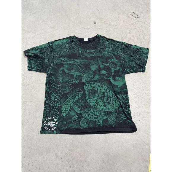 Vintage Mexico La Paz Destination AOP T Shirt Size 2XL