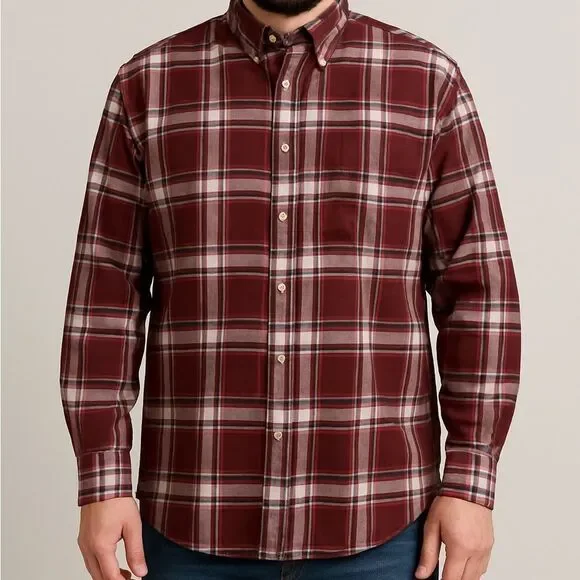 Bass Pro Shops Men’s Button Down Plaid Flannel Shirt Size XL