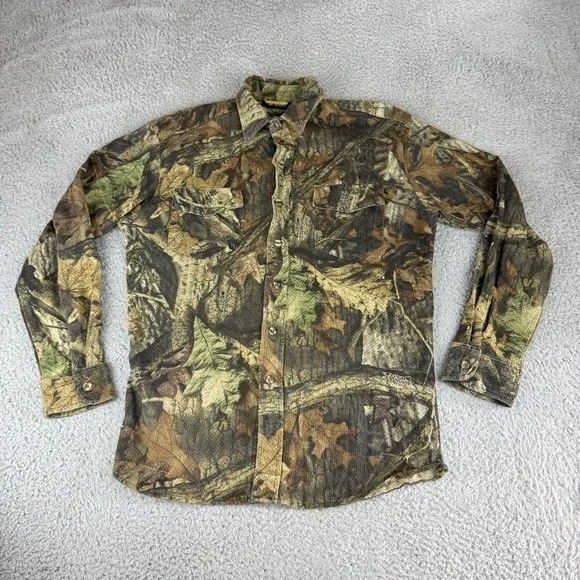 Vintage Sasquatch Camo Shirt Men's Small‎ 90s Camouflage USA Made Real Tree 1990