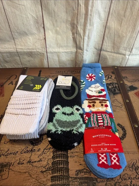 Bundle of 3 Packs of Socks all in motion, Stay Cozy and Wondershop