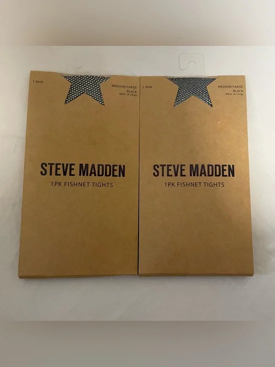Steve Madden Black Fishnet Tights - 2 Pack