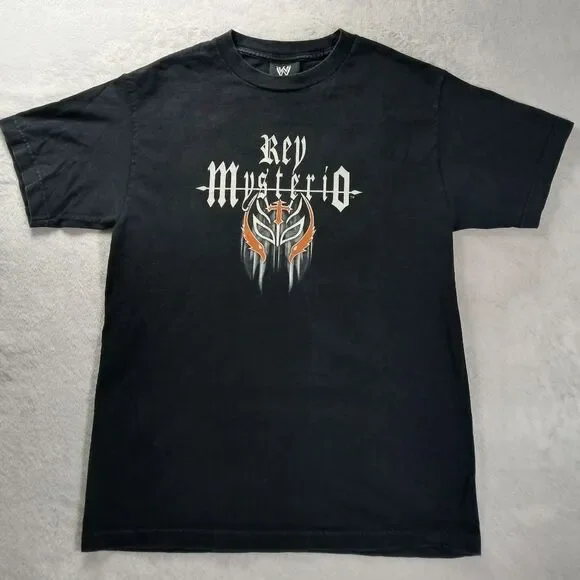Vintage WWE Rey Mysterio Lucha Libre Luchadore Mask Size M T-shirt 2004 Trinity‎