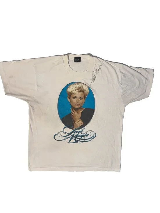 Vintage 1990 Lorrie Morgan Autographed Country Concert Tour Tshirt XL S