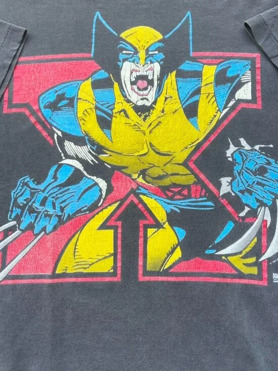 Vintage grail X-men wolverine single stitch faded black shirt amazing quality an