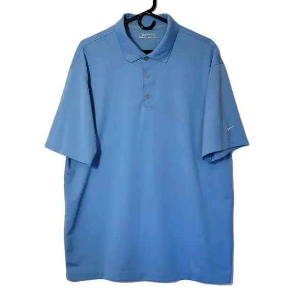 Nike Golf Nike Fit Dry Polo Shirt Blue Men's XL Travel Vacation‎ Tropical Beach
