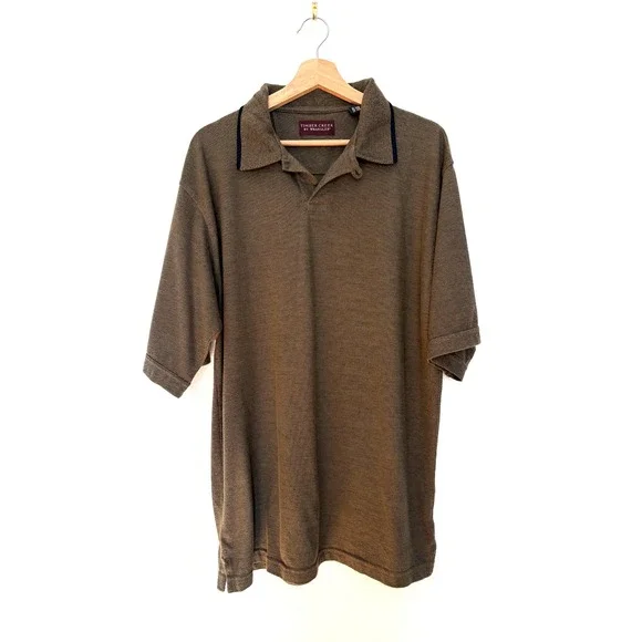 Men's‎ Timber Creek by Wrangler Polo Shirt, Brown & Black, Size Large