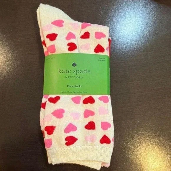 Kate‎ Spade women's hot, valentine socks, 3pairs