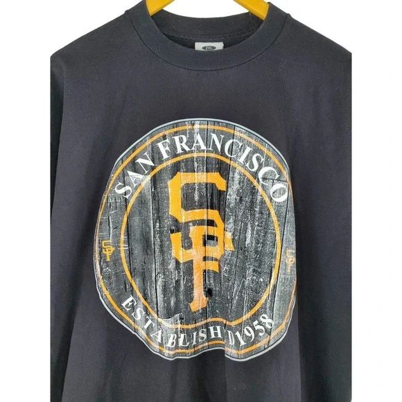 VTG San Francisco Giants T-Shirt Men's 2XL USA Double Sided Heavyweight Pro Club