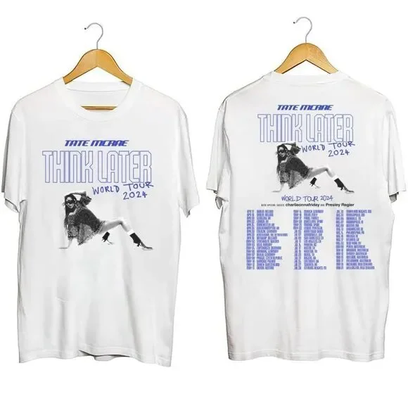 Tate McRae Think Later 2024 Pop Concert Fan 2 Sided T-Shirt