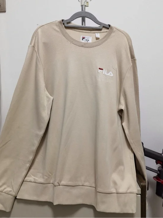 FILA Beige Logo Crewneck Sweatshirt