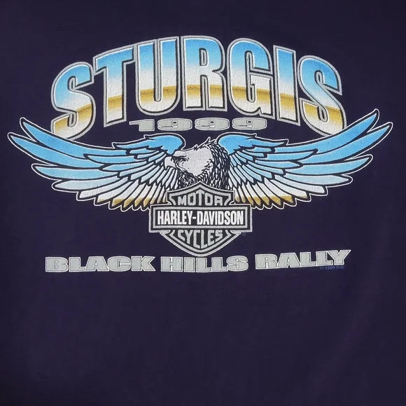 Vintage Harley Davidson 1999‎ Sturgis Black Hills Rally 2 Sided Shirt Men’s L