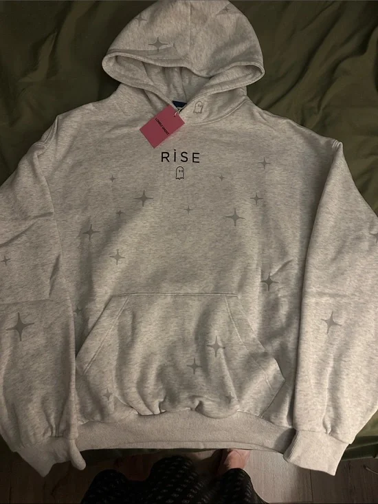 Uni sex Light Gray Graphic Hoodie