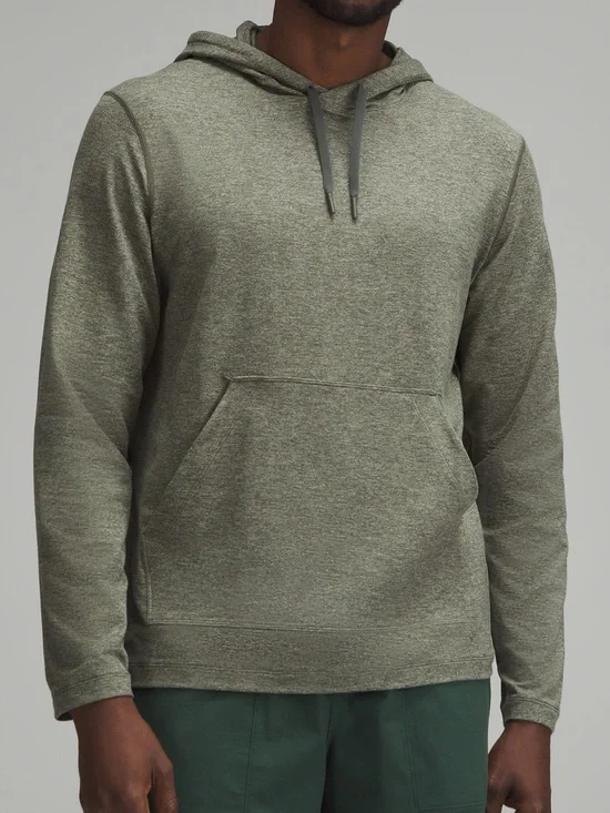 Lululemon Soft Jersey Pullover Hoodie green heather size medium M3EXOS