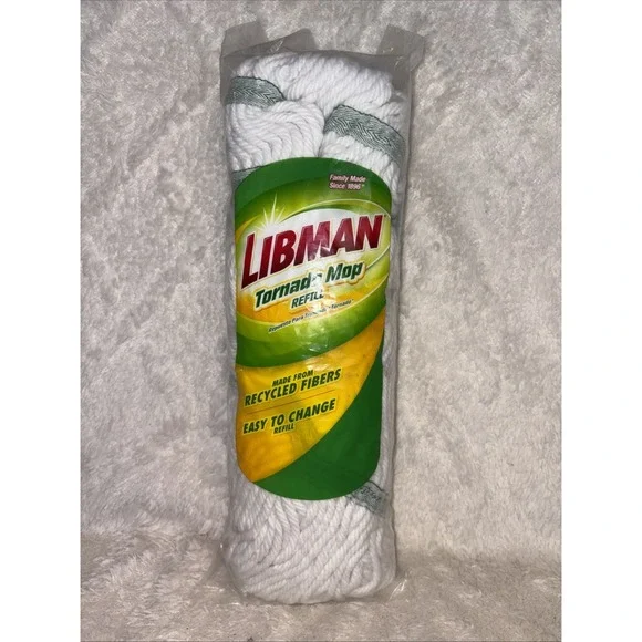 LIBMAN Tornado‎ Mop Easy to Change Refill Made from Recycled Fibers #02031 NEW
