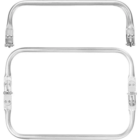 9.84 In Metal Purse Frame 2-pc Rectangle Frame Kiss Lock Clasp Use for DIY