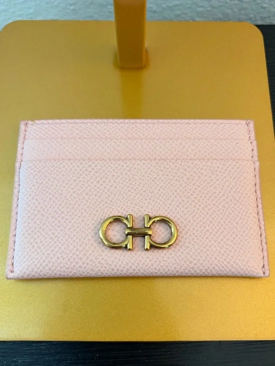 Ferragamo Gancini leather card case